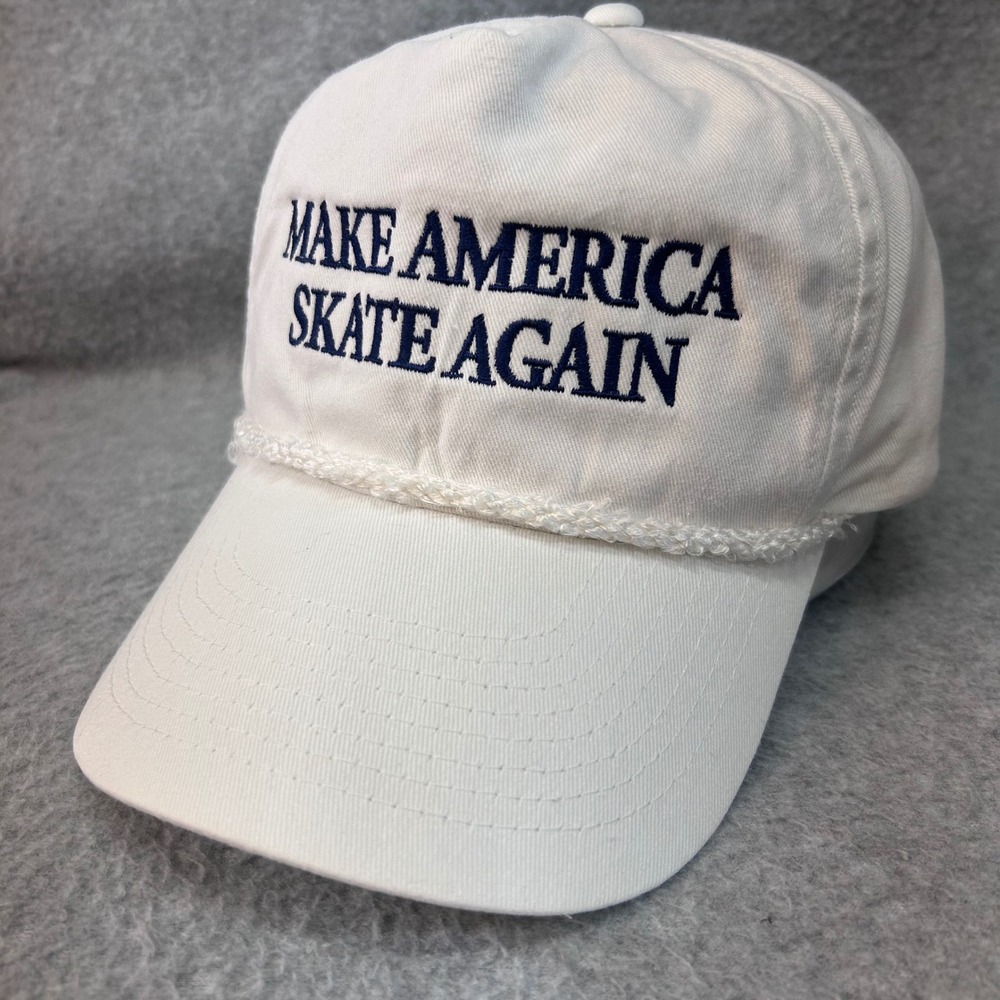 Make America Skate Again Unisex White Cobra Hat Rope Snapback OSFM